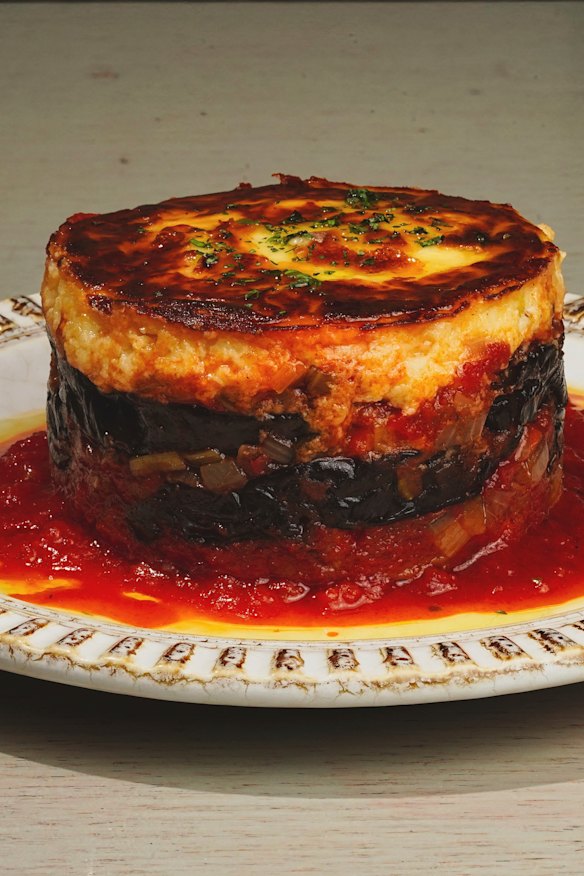 Eggplant moussaka. 