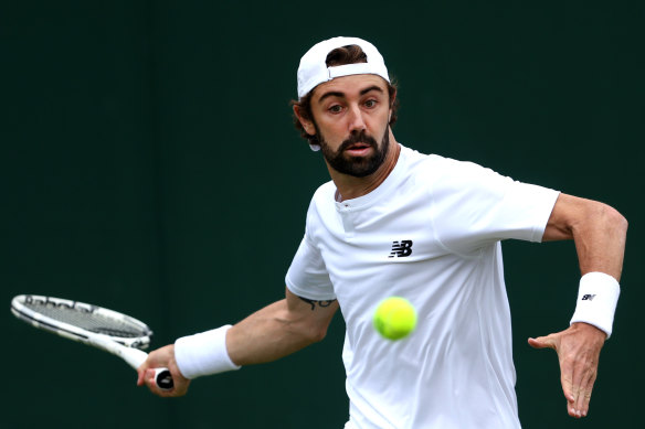 Jordan Thompson is into the second round at Wimbledon after a gutsy fightback.
