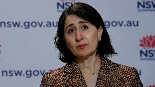 NSW Premier Gladys Berejiklian during the COVID-19 update on August 24.