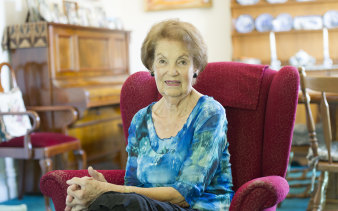 Jan Ruff O'Herne, a former 'comfort woman' in Java during World War II, at her Adelaide home in 2014. 