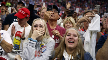 Emotional Trump supporters.
