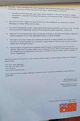 Part of the 'official' decree posted to the old York courthouse building on Friday by New Westralia members.