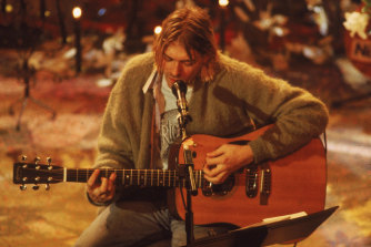 kurt cobain green cardigan