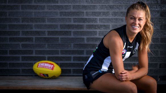Luck of this Irish: Sarah Rowe says there was interest from all six Melbourne clubs before she chose Collingwood.