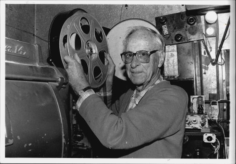 Cinema pioneer … 89-year-old Allan Tom at the Amusu in 1991.