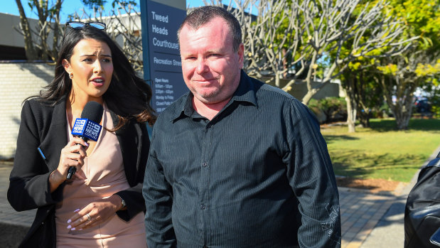 David Wonnocott leaves Tweed Heads Local Court.