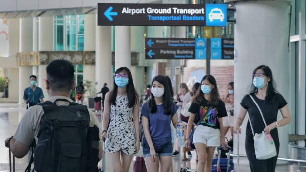 The arrival hall of Bali's Denpasar airport on Tuesday.