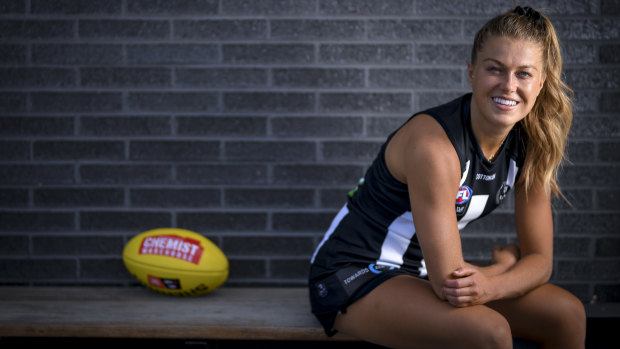 Luck of this Irish: Sarah Rowe says there was interest from all six Melbourne clubs before she chose Collingwood.