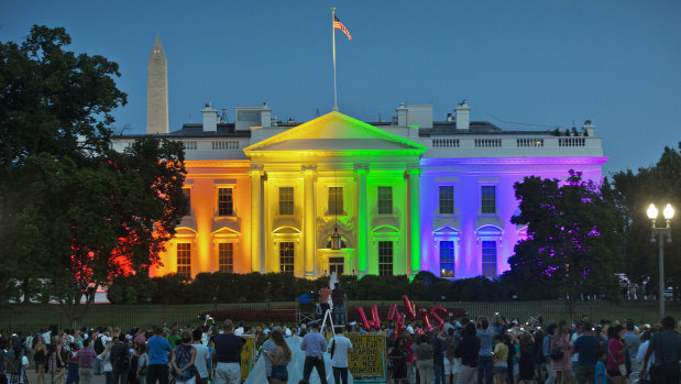 The Obama White House welcomes the legalisation of same-sex marriage in 2015. 