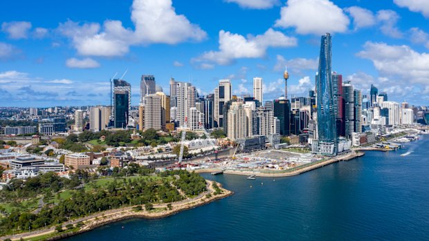 The final piece of the foreshore walkway was opened at Barangroo on Monday.