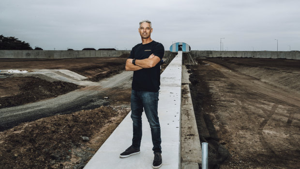 Andrew Ross, executive director Urbnsurf at the Melbourne site in February. 