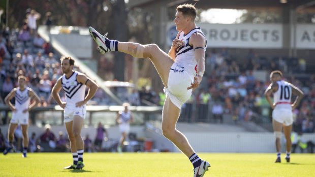 Fremantle forward Matt Taberner has been in great form but is now ruled out for the season.