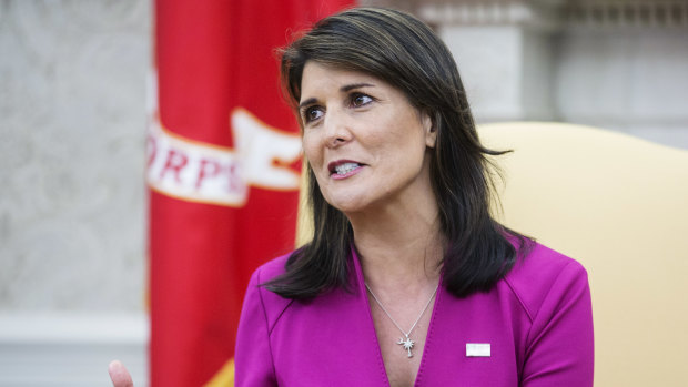 US Ambassador to the UN Nikki Haley confirmed her resignation during a joint press conference with President Donald Trump on Tuesday.