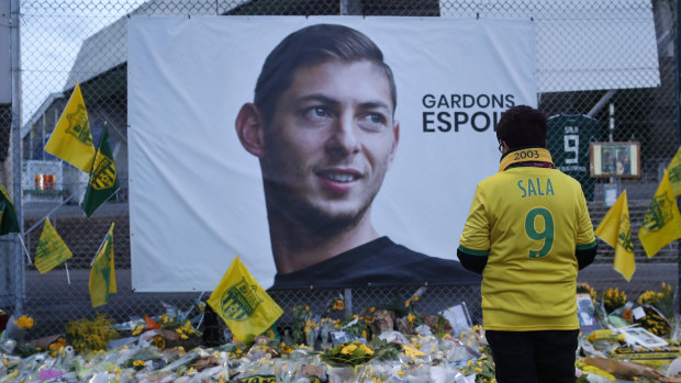 A tribute to Emiliano Sala was erected outside Nantes' home stadium.