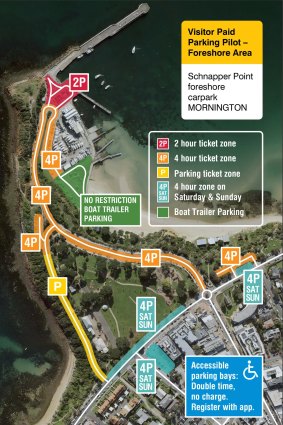 A nine-month paid parking pilot will be rolled out at Schnapper Point foreshore carpark in Mornington.