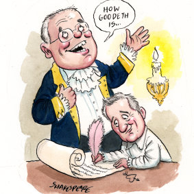 Scott Morrison and Simon Benson.