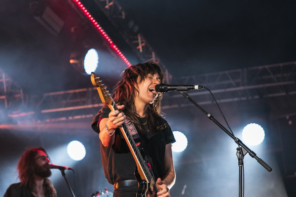 Barnett on stage at last year’s Meredith Music Festival.