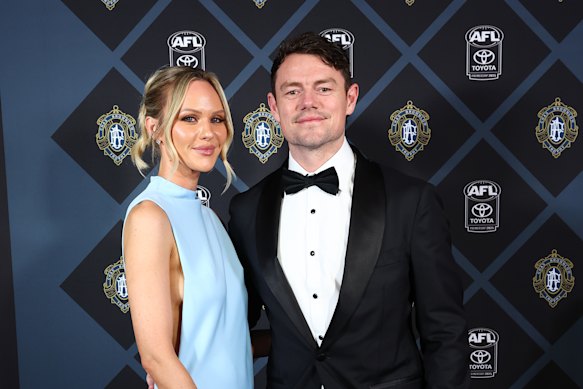 Jules and Lachie Neale on Brownlow night 2025.