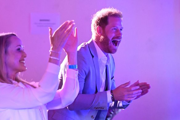 Prince Harry at the Community Recording Studio in Nottingham, where he announced a donation to Children in Need to help tackle violence impacting young people.