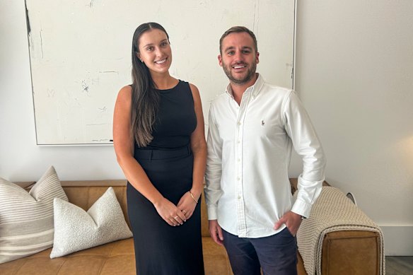 Brigette Witte and Jordan Wilson from local real estate company, Turnkey. 