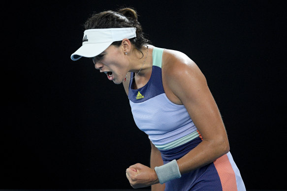 Garbine Muguruza started strongly but was unable to maintain the form against Sofia Kenin.