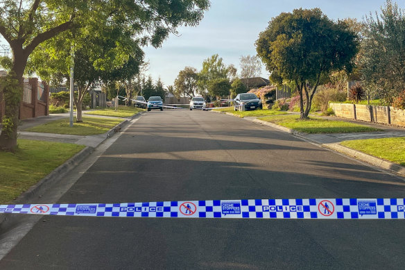 An Endeavour Hills road has been taped off as police investigate the shooting of a 17-year-old boy. 