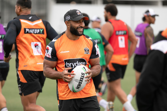 New Wests Tigers recruit Justin Olam.