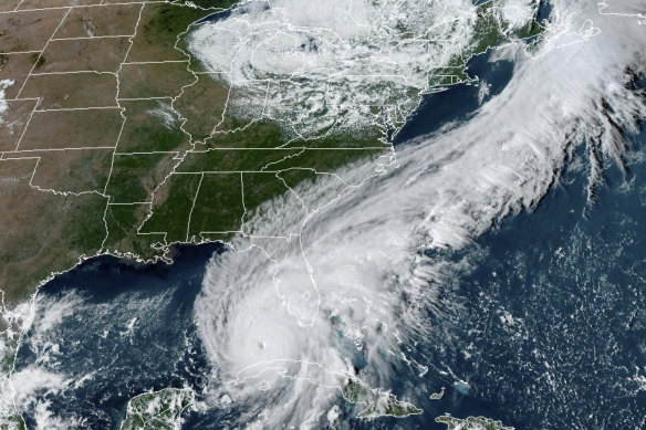 Hurricane Ian over the Gulf of Mexico.