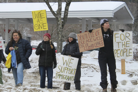 Protesters in Vermont
