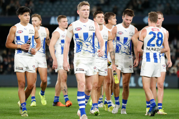North Melbourne have won eight of their past 54 games.