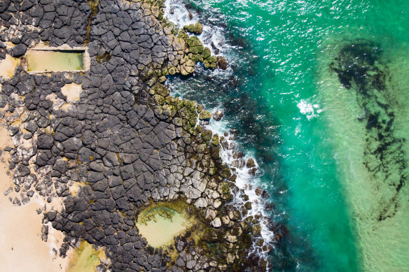 Rock pools at Shelly Beach.