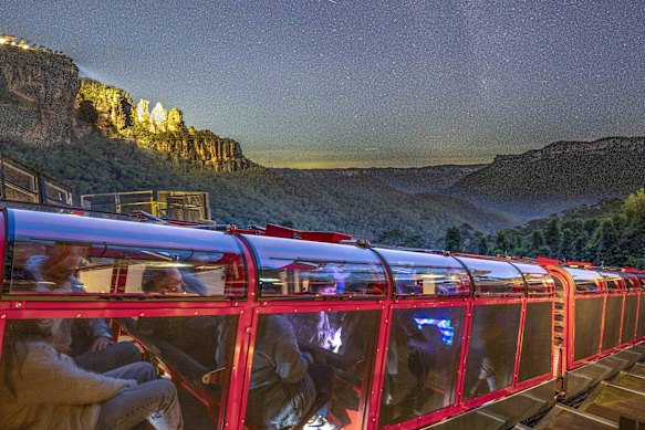The Scenic Railway during the after-dark Nocturnal event.