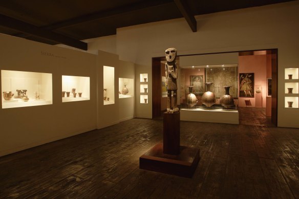 Artefacts on display in the Larco Museum.