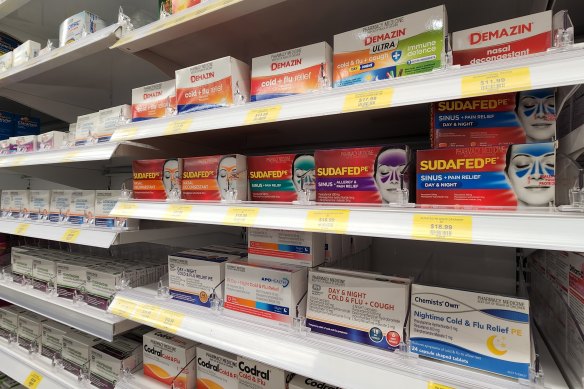 More than 125 products containing phenylephrine are approved for Australian shelves.