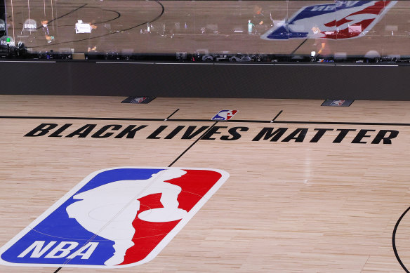 The court stood empty on Wednesday night following the scheduled start of the Milwaukee Bucks and Orlando Magic game.