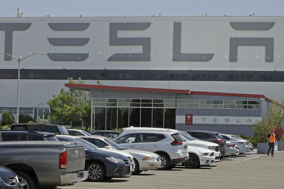 ‘Racially segregated workplace’: Tesla’s factory in Fremont, California.