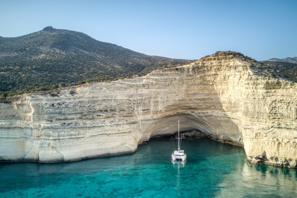 Swim in the secluded inlet at Kleftiko Bay.