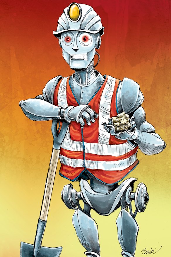 Digital revolution: Unmanned mines are now seriously on the agenda. Illustration: Joe Benke