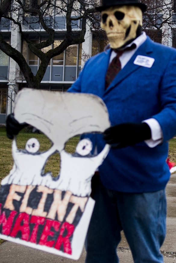 No matter what issue you care about, the electoral system is at the heart of it, said a protester in Flint, Michigan, in 2016.