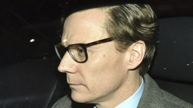 Chief Executive of Cambridge Analytica Alexander Nix leaves the offices in central London after he was suspended.