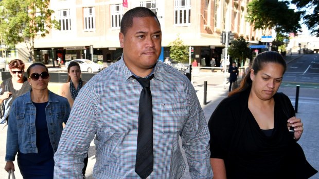 Tamate Heke arrives for an earlier appearance at the Supreme Court in Brisbane.