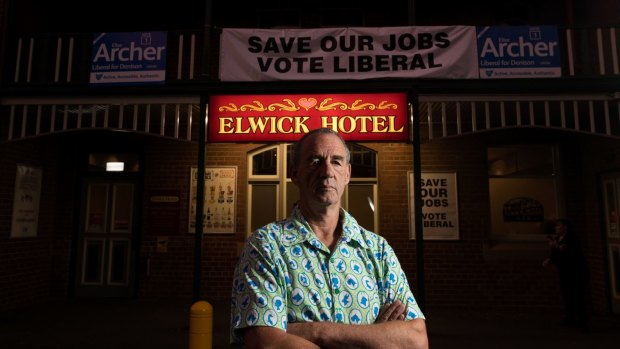 Pat Caplice, in Glenorchy, where he grew up, is leading an anti-poker machine campaign .
