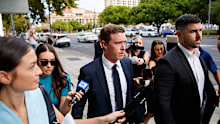 Rohan Dennis arrives at Adelaide Magistrates Court in March 2024.