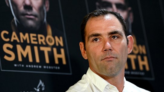 Cameron Smith at the launch of his book, The Storm Within, on Monday.
