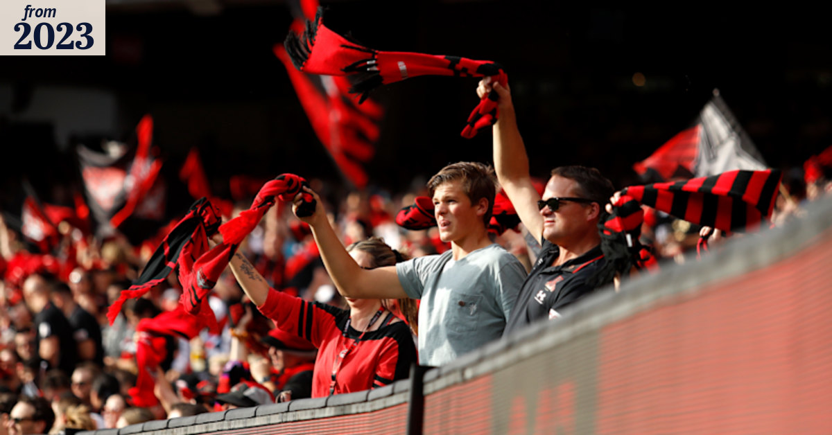 AFL 2023: Essendon Bombers fans urge club to abandon pokies