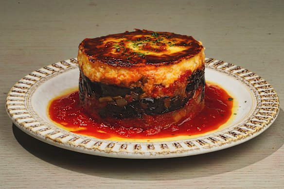 Eggplant moussaka. 