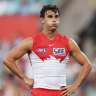 Sam Wicks at the full-time siren.