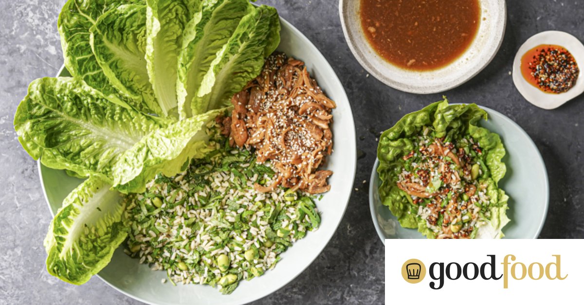 Simple summer dinner: Katrina Meynink’s sticky chicken and edamame lettuce cups