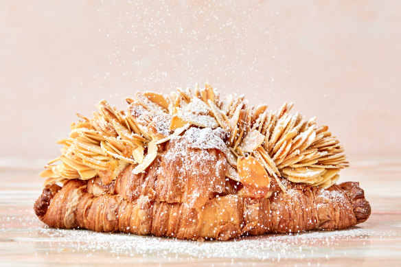 The almond croissant at Rollers Bakehouse