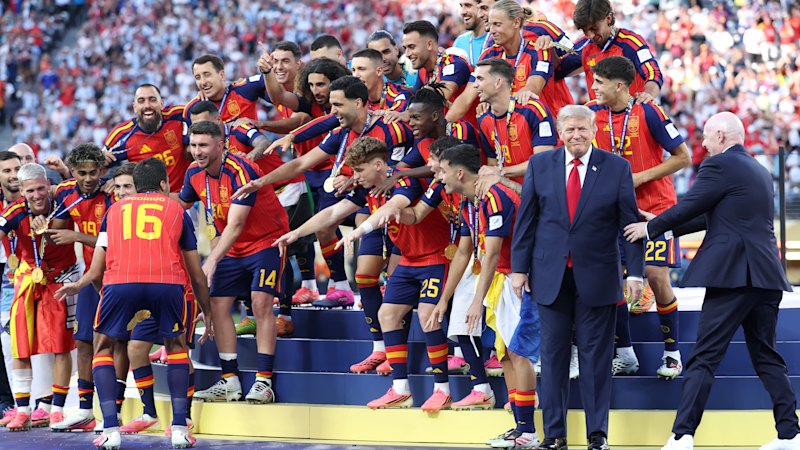 Oops, he did it again: Trump hogs the stage, crashes World Cup trophy lift